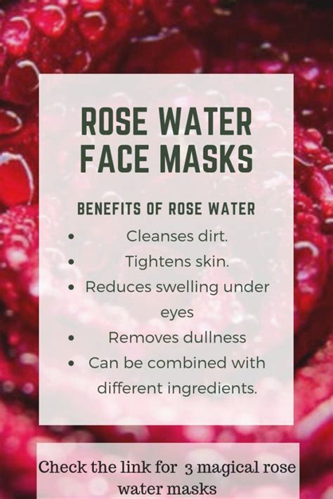 Rose Water Has Many Benefits Rose Water Face Water Face Mask Rose