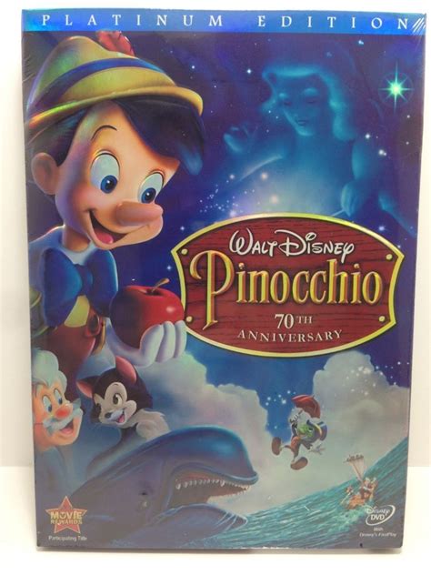 Pinocchio Dvd 2009 2 Disc Set 70th Anniversary Platinum Edition