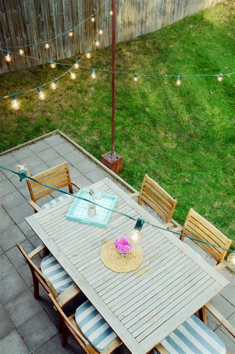 Diy Outdoor Bistro Light Stands For Your Patio Curbly