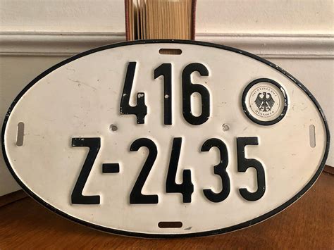 Vintage Pair Of German License Plates Industrial Decor Etsy