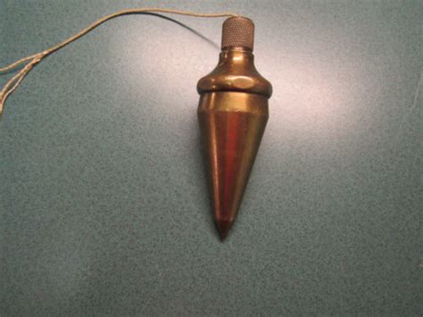 Vintage Unusual 1 Lb Solid Brass Plumb Bob Antique Price Guide Details Page