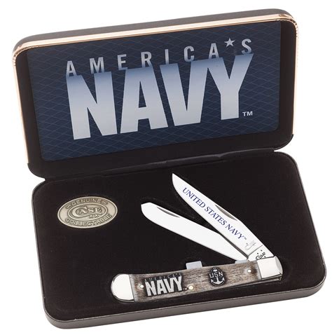 Case Xx America S Navy Embellished Natural Bone Trapper Stainless