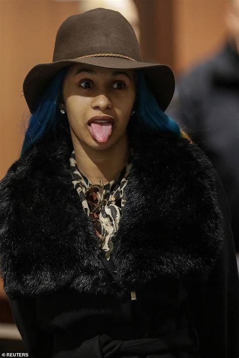 Cardi B Sticks Out Her Tongue As She Learns Shes Got Five Grammy