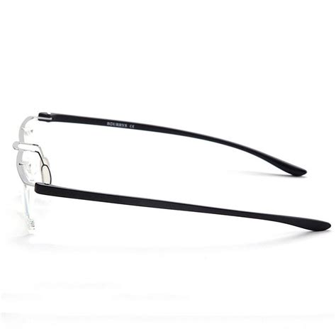 unisex metal hd frameless reading glasses simple comfortable portable resin reading glasses