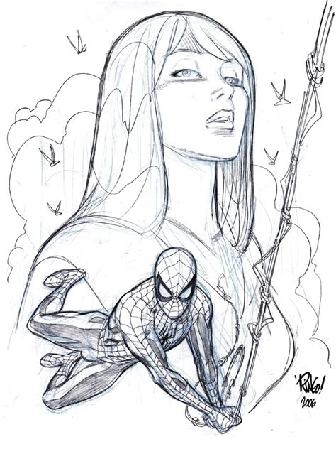 Spider Man And Mary Jane By Wieringo On Deviantart
