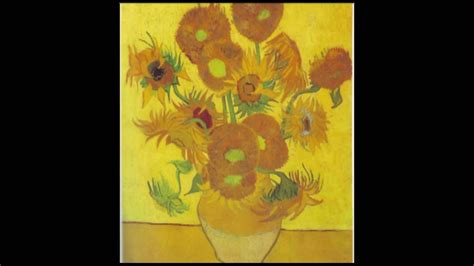 In these paintings the sunflowers exist in a variety of stages from lively full bloom toward withering death. Vincent Van Gogh Sunflowers - Montys Minutes - YouTube