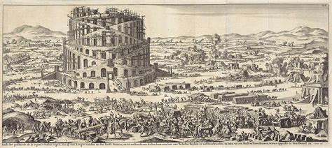 Tower Of Babel Print Maker Jan Luyken Willem Goeree Drawing By Jan