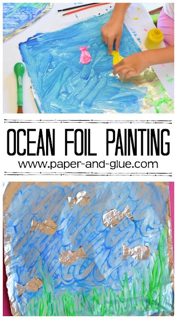 Ocean Foil Painting What Can We Do With Paper And Glue