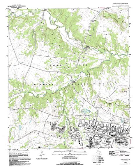 Fort Hood Topographic Map Tx Usgs Topo Quad 31097b7