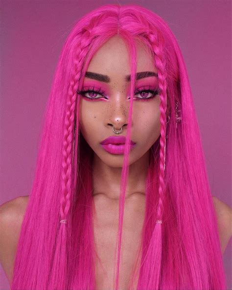 ♥ 𝓙𝓮 𝓵𝓪𝓲𝓶𝓮 ♥ Neon Hair Hair Color Pink Hot Pink Hair