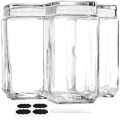 Daitouge Wide Mouth Glass Jars With Lids Gallon Storage Jars