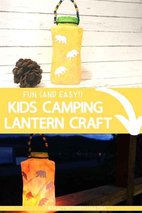 Kids Rip And Stick Camping Lantern Craft Using A Recycled Container