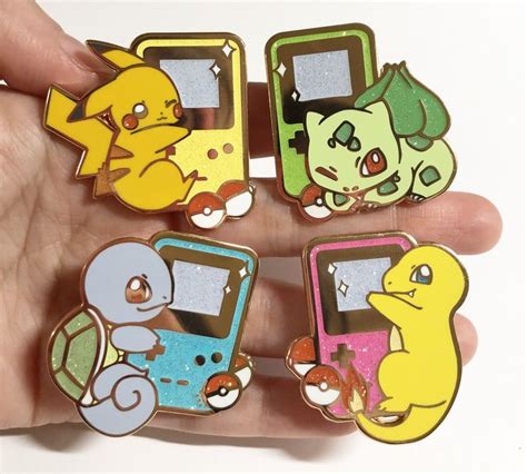 4 Twitter Enamel Pins Pokemon Pins Enamel Pin Collection