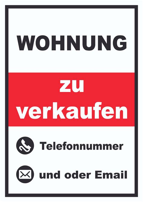 Um den verkehrswert zu ermitteln, kommen verschiedene verfahren infrage: Wohnung zu verkaufen Hochkant | HB-Druck Schilder ...