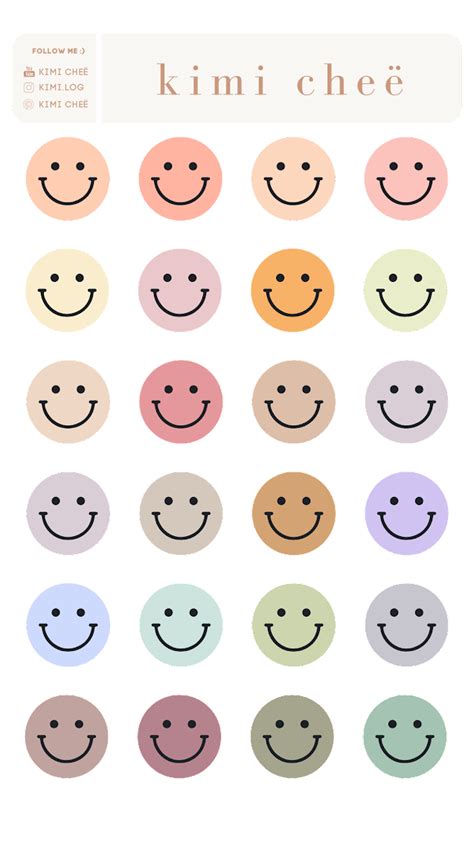 A Bunch Of Smiley Faces With Different Colors