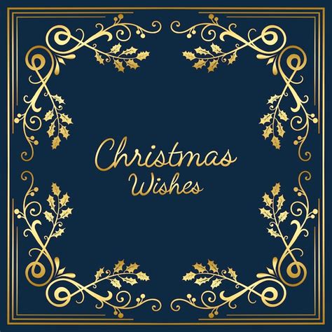 Free Vector Christmas Wishes Card Design Vector