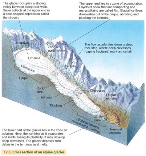 Glacier Diagram Labeled