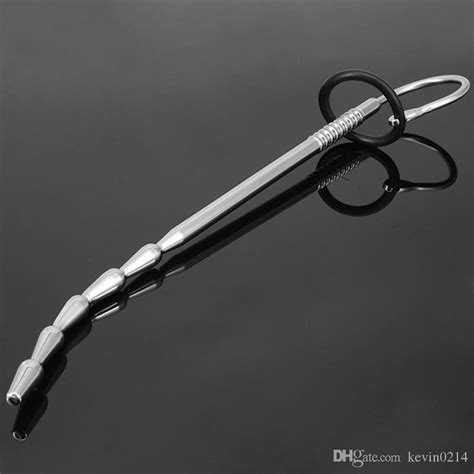 Silicone Male Urethral Catheter Prince Albert Jewelry Penis Stretching Sex Toys Stainless Steel