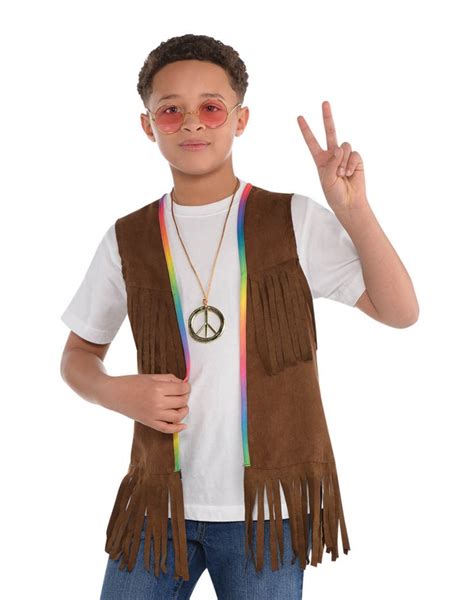 Long Hippie Vest Costume Accessory