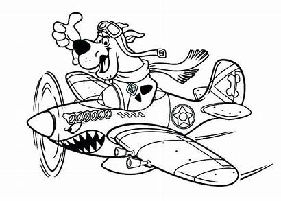 Coloring Doo Scooby Mystery Machine Printable Flying