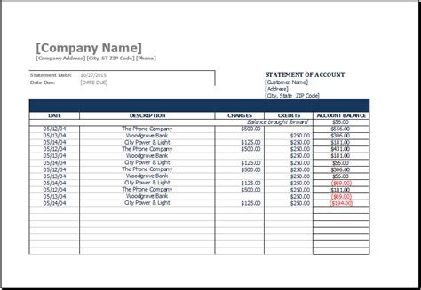 The bank statement shows the cumulative balance of cash in the account, net of all the preceding transactions, as of the end of each day in the reporting period. statement of account template at http://www.xltemplates ...