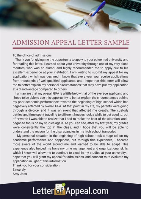 Pin On Admission Appeal Letter Sample