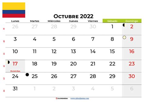 Festivos De Octubre En Colombia 2022