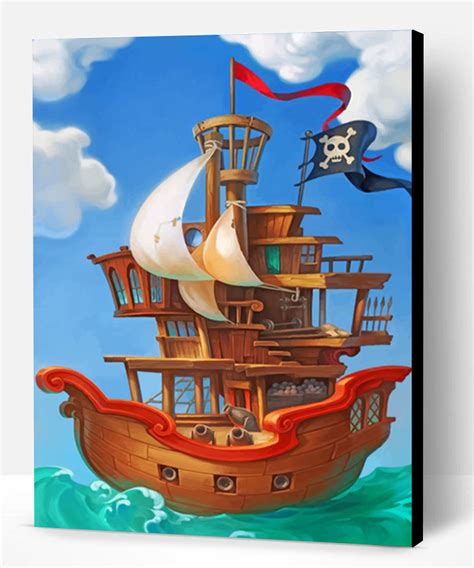 Pirate Ship Paint By Number Paint By Numbers Pro