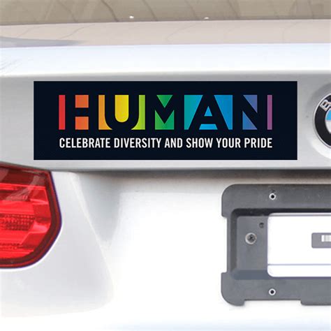 Rainbow Gradient Pride Bumper Sticker 904 Custom