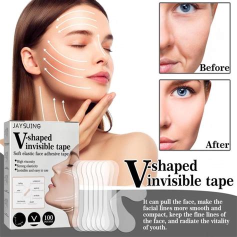 Pc Thin Face Sticker Invisible Transparent V Shaped Face Slim Patch Anti Wrinkle Lift Face