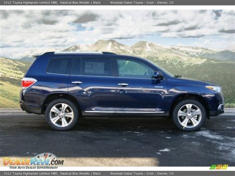 2012 Toyota Highlander Limited 4wd Nautical Blue Metallic Black Photo