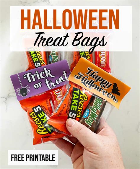Diy Halloween Treat Bags With Free Printable Weekend Craft