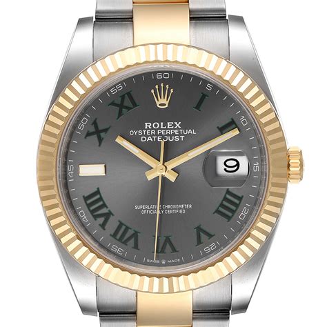 Rolex Datejust 41 Steel Yellow Gold Wimbledon Mens Watch 126333 Unworn