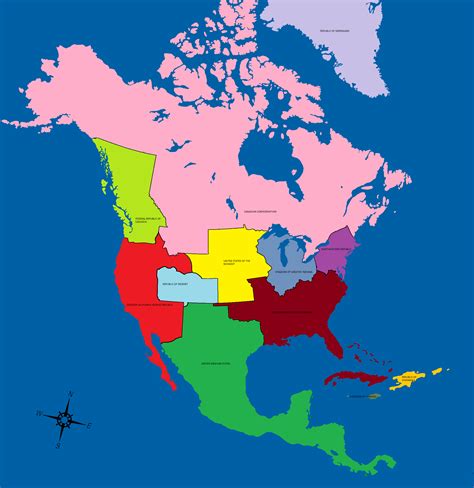 Alternate Future Map Of North America I Made This For Fun