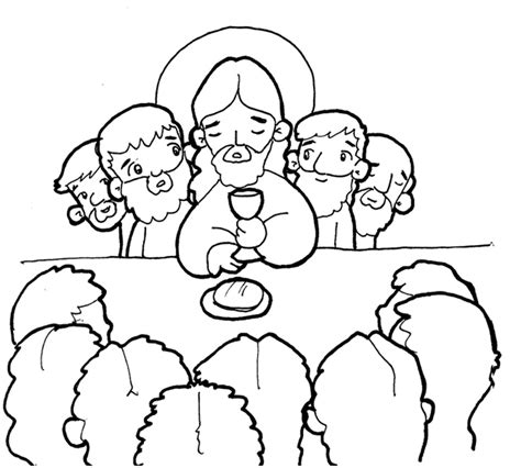 Imagen Ultima Cena Para Colorear Como Dibujar A Jesus En La Ultima