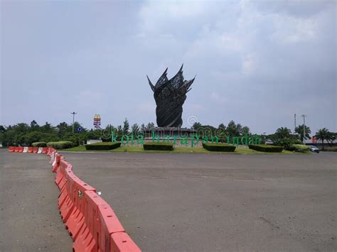 tugu harapan indah bekasi indonesia october 6 2020 the monument is located in the middle