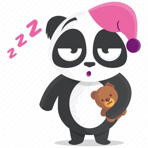 Emoji Emoticon Panda Sleep Smiley Sticker Tired Icon Download