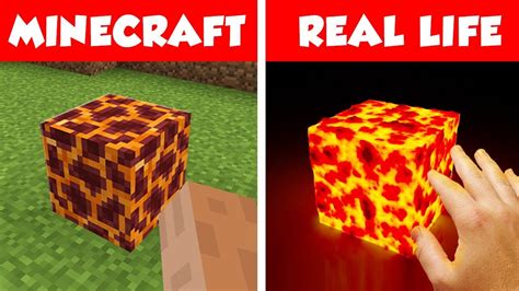 Minecraft Magma Block In Real Life Minecraft Vs Real Life Animation