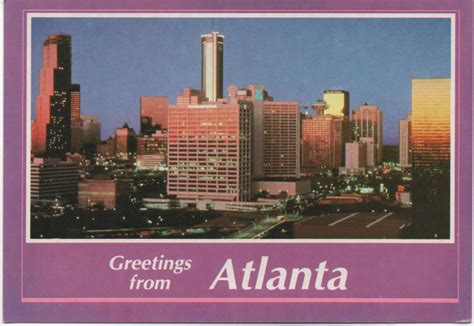 Atlanta Georgia Lot Of 5 Unused Postcards C1980s Good Etsy Atlanta