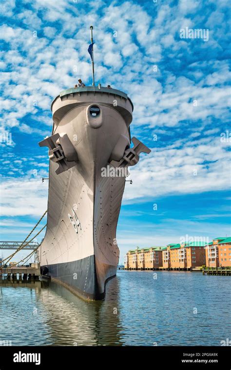 The Uss Wisconsin Battleship Located At Nauticus Museum In Downtown