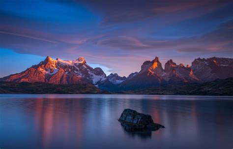 Wallpaper Landscape Mountains Sunset Lake Water Nature