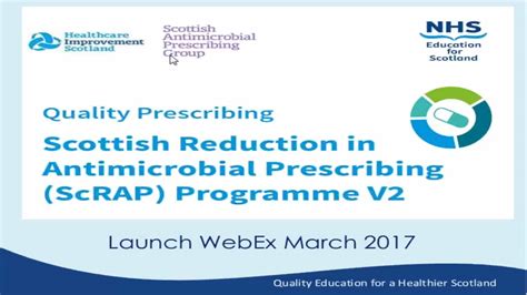 Scottish Reduction In Antimicrobial Prescribing Programme Webex On Vimeo