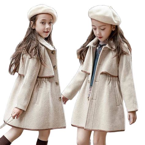 2021 Winter Teenage Girls Long Jackets Toddler Kids Outerwear Clothes