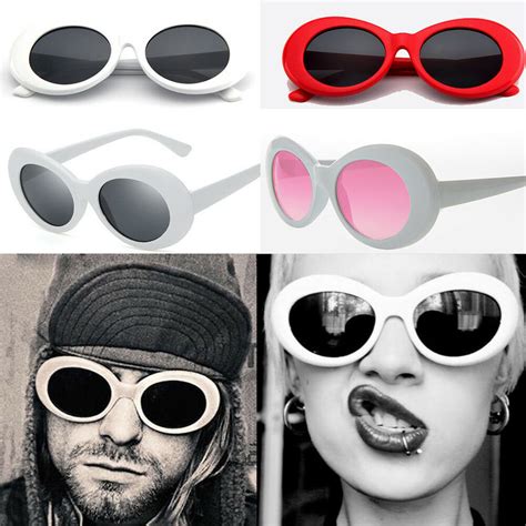 Clout goggles glasses vintage white kurt cobain oval sunglasses free shipping. Quality Oval Glasses Kurt Cobain Sunglasses Nirvana Fancy ...