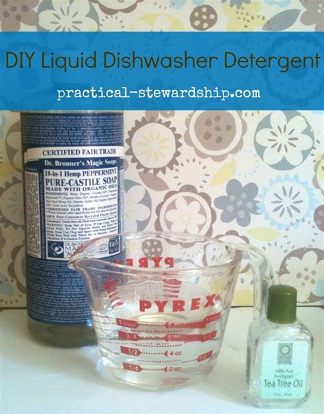 Revised And Improved Homemade Three Ingredient Liquid Dishwasher