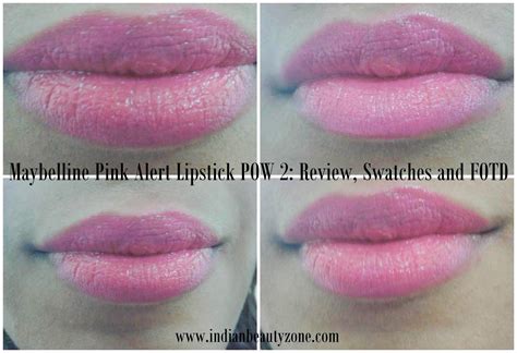 Indian Beauty Zone Maybelline Pink Alert Lipstick Pow 2 Review