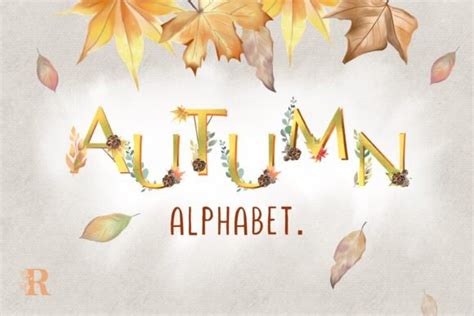 Autumn Alphabet Letter Clipart Set Graphic By Rachelartstudio
