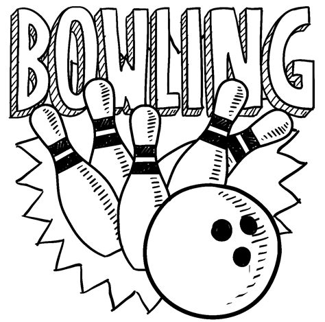 Bowling Alley Coloring Pages