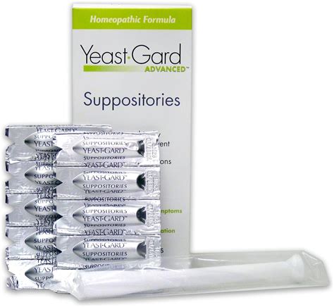 Yeastgard Advanced Homeopathic Yeast Infection Vaginal Suppositories 10 Count Box