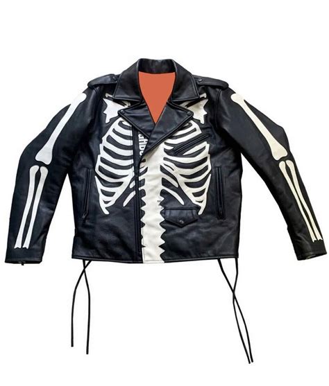 Mens Biker Skeleton Jacket Leather Jackets Creator